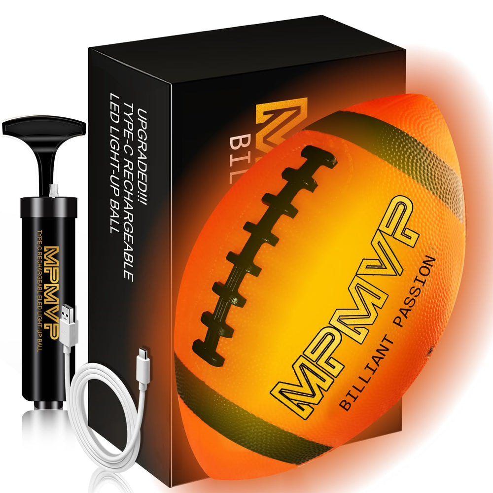 Cadyaw Light Up Football glows in the dark for backyard night practice