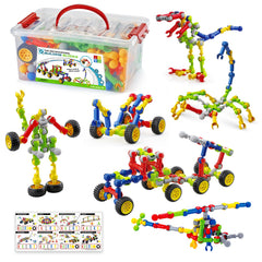 Caferria 170-piece building set with storage box for mess-free play