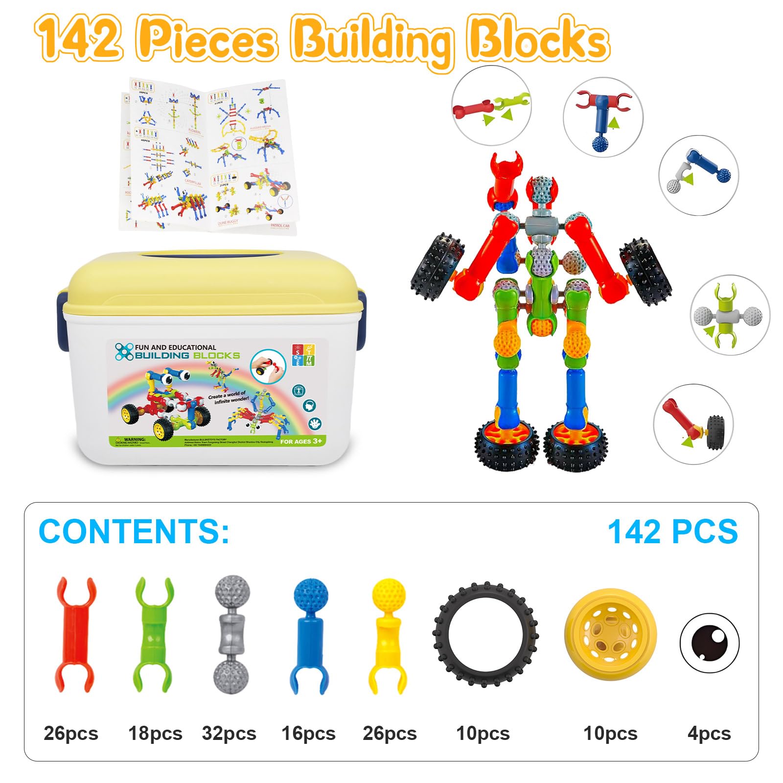 Caferria non-toxic ABS plastic blocks for safe play