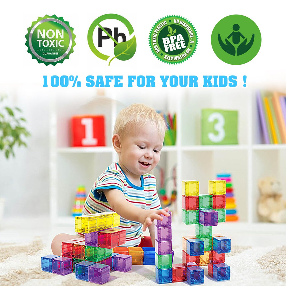 Colorful Caferria blocks spread out to support sorting and counting activities.