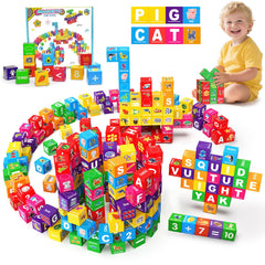 Caferria magnetic blocks assemble into towers, boosting imaginative building play.