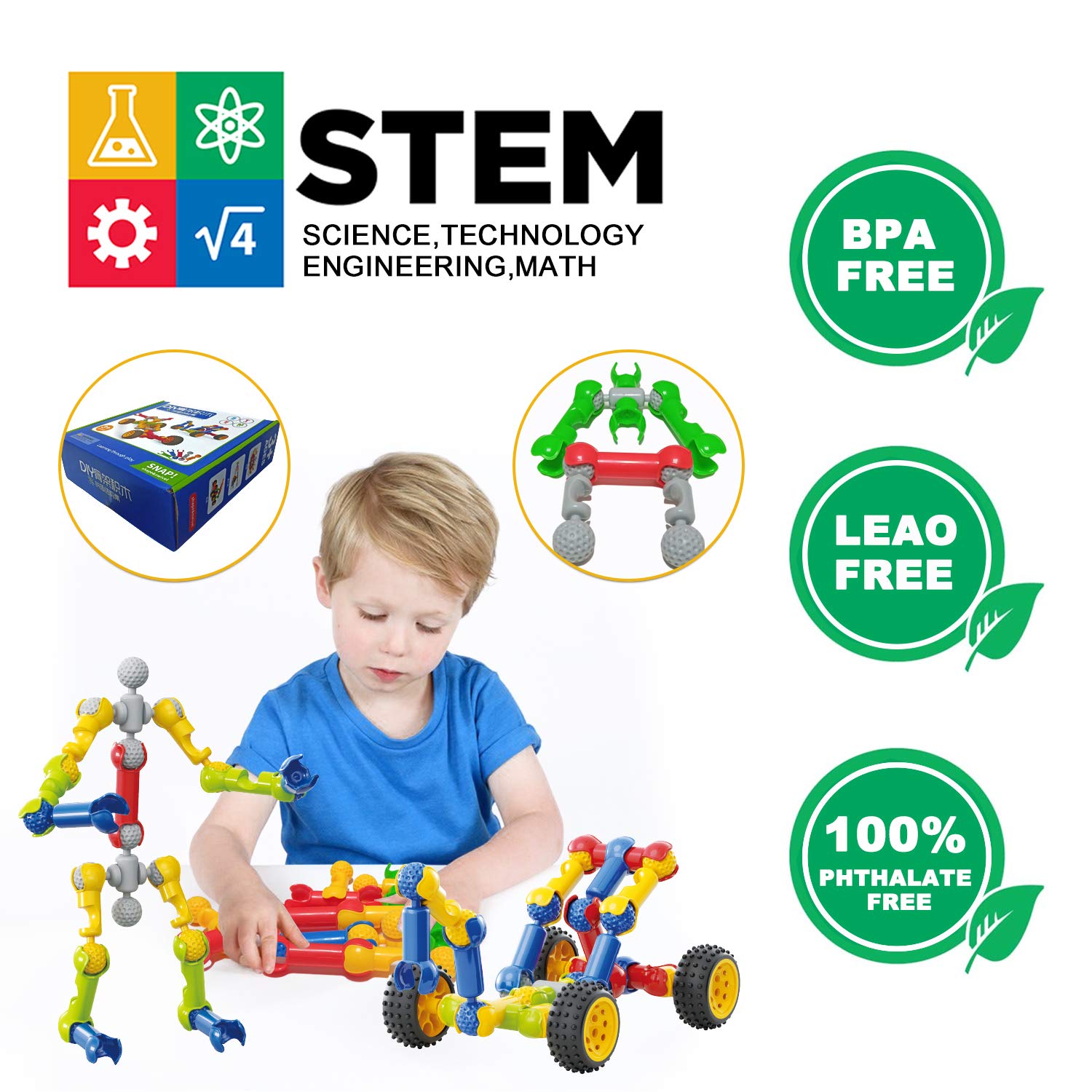 Caferria STEM Toy Robot Build – hands-on learning and teamwork in action.