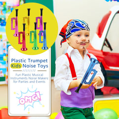Cagemoga 18-pack kid trumpet purple supports easy blowing and fun