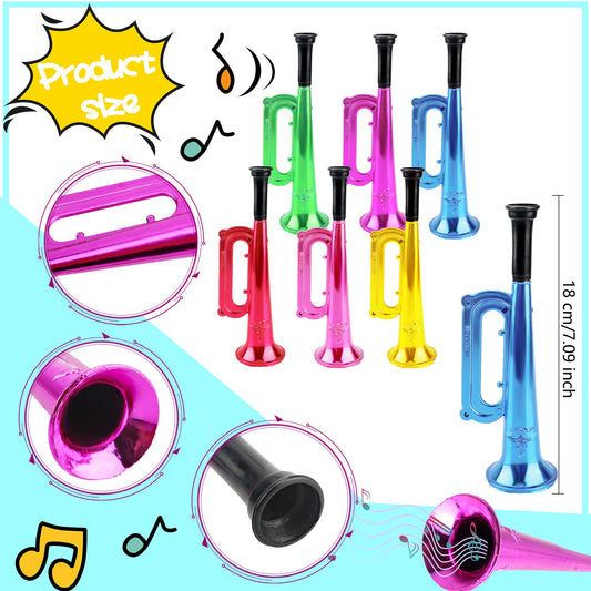 Cagemoga 18-pack kid trumpet rose-red adds vibrant color for parties