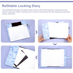 CAGIE leather pen holder and ribbon bookmark keep writing tools close at hand
