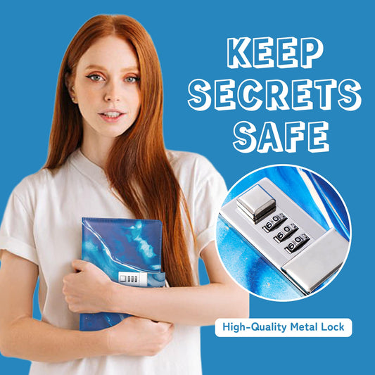 CAGIE diary lock with three-digit code protects secrets during travel.