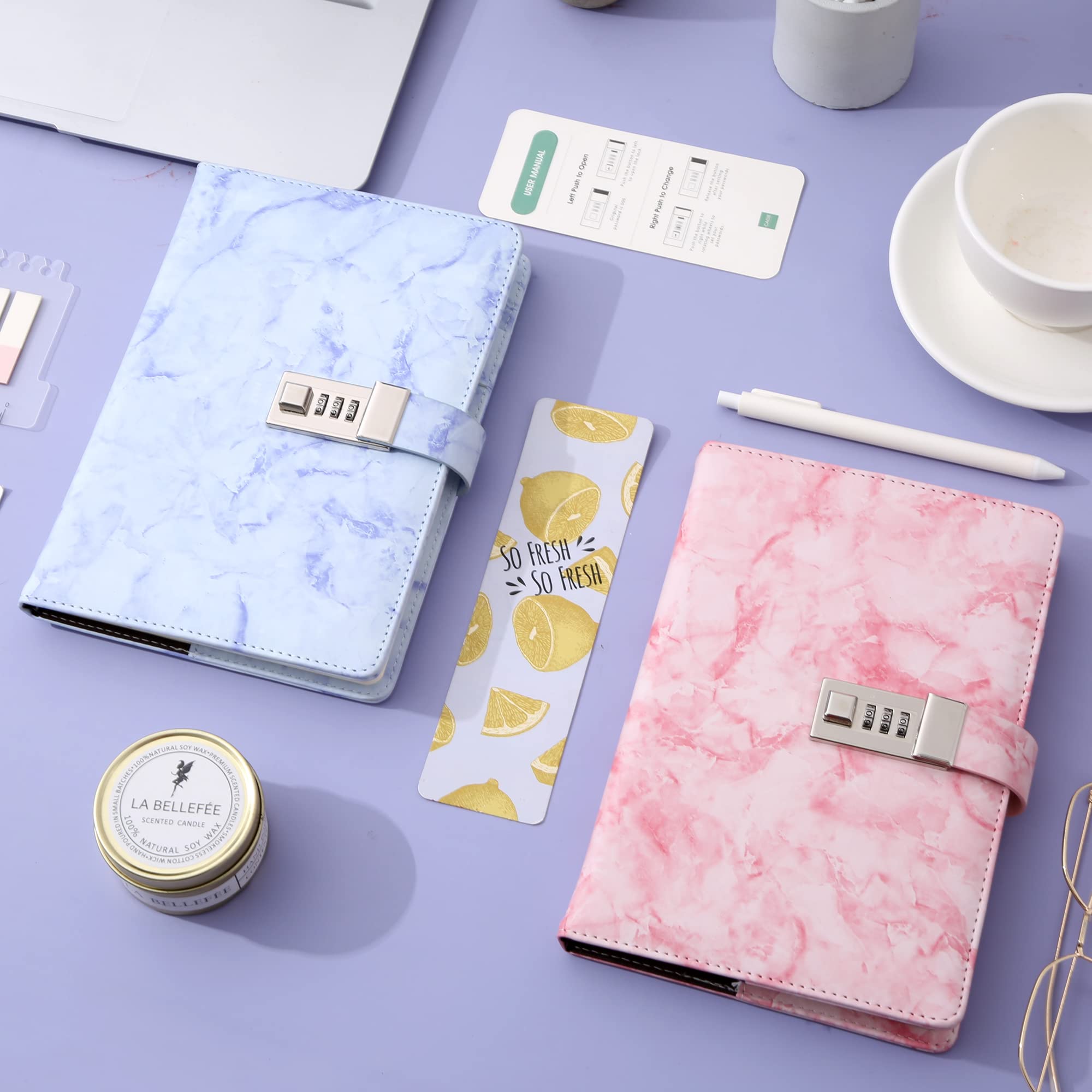 CAGIE locked diary with 192 pages offers ample space for daily reflections.