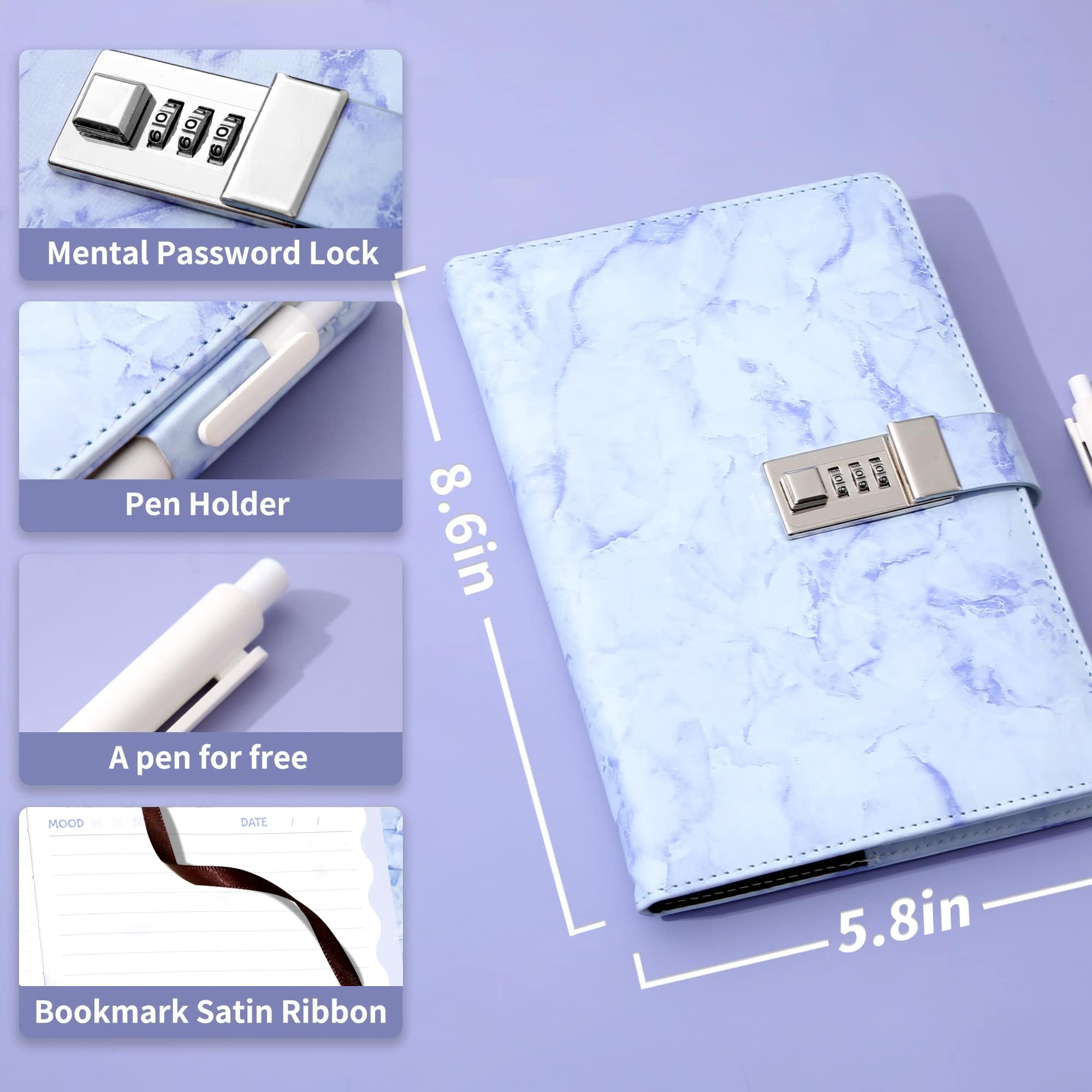 CAGIE refillable pages offer eye-friendly writing with non-fluorescent ink protection