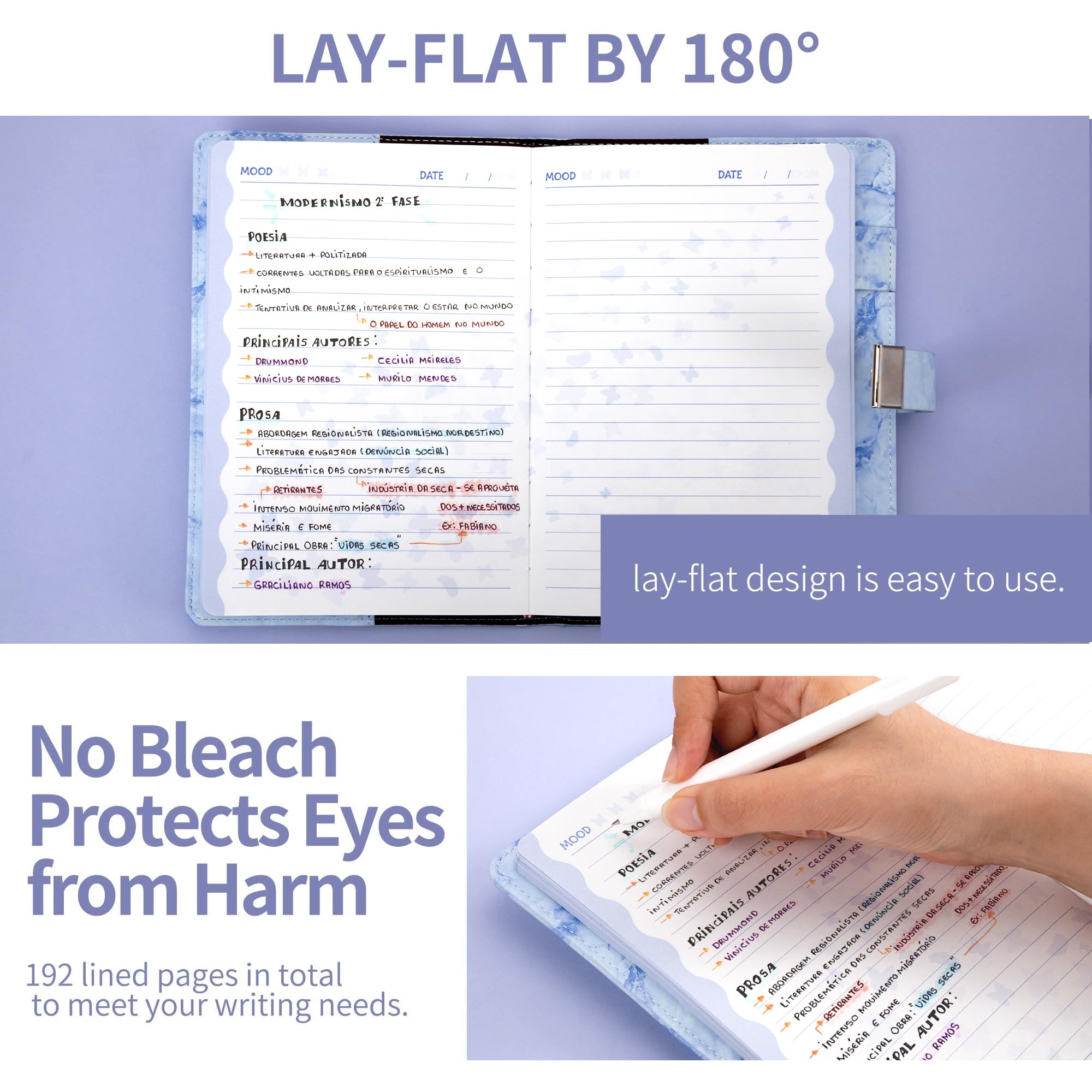 CAGIE waterproof PU leather cover protects the diary during travel and daily adventures