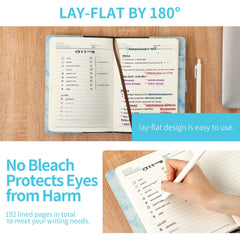 CAGIE Marble Diary with Lock blue locked view demonstrates secure privacy use.