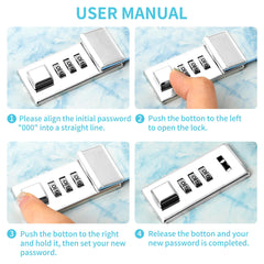 CAGIE Marble Diary with Lock blue waterproof cover endures daily wear.