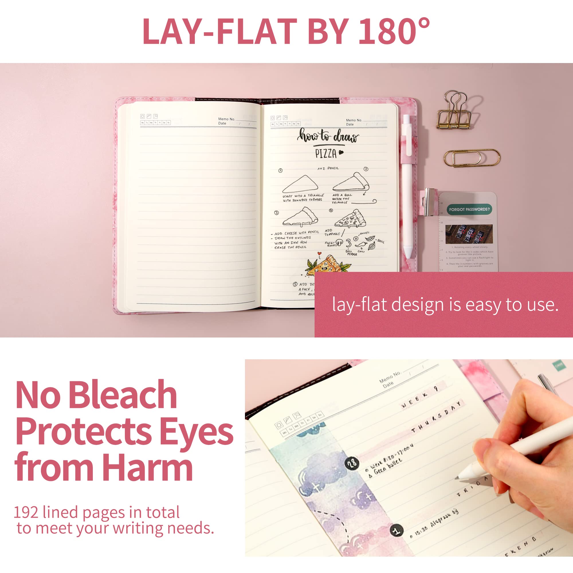 CAGIE diary waterproof cover in PU leather showing durability