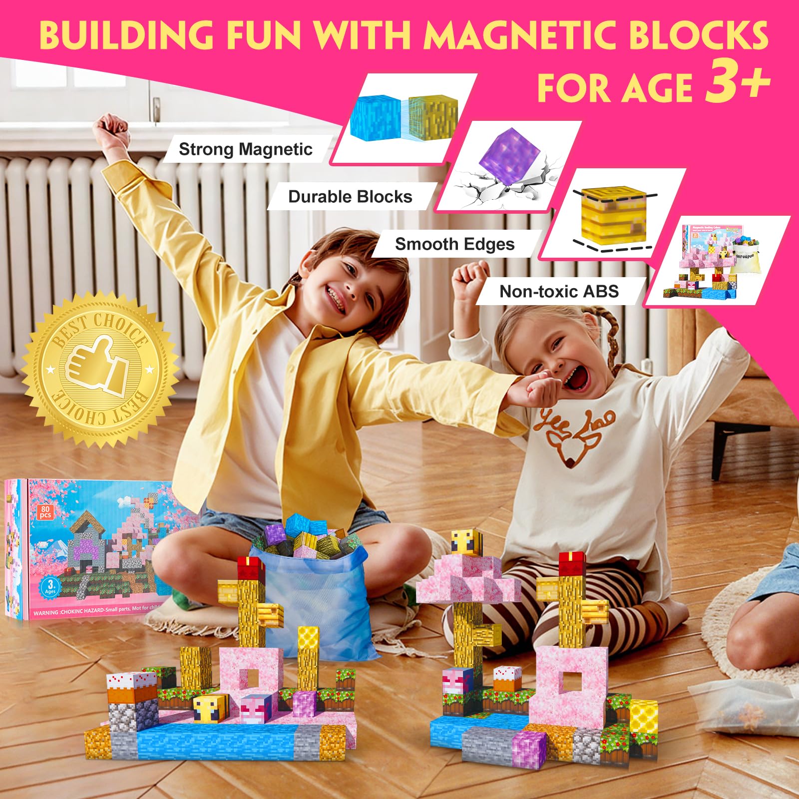 Cagwulle blocks made from safe, durable ABS plastic for long-lasting fun.