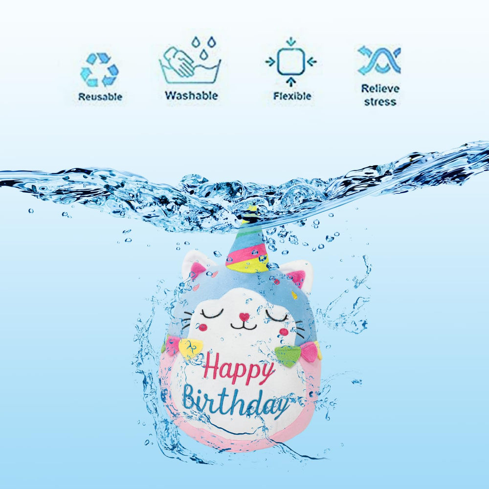 CAIYUEGG birthday-sign plush—bright decor for celebrations.