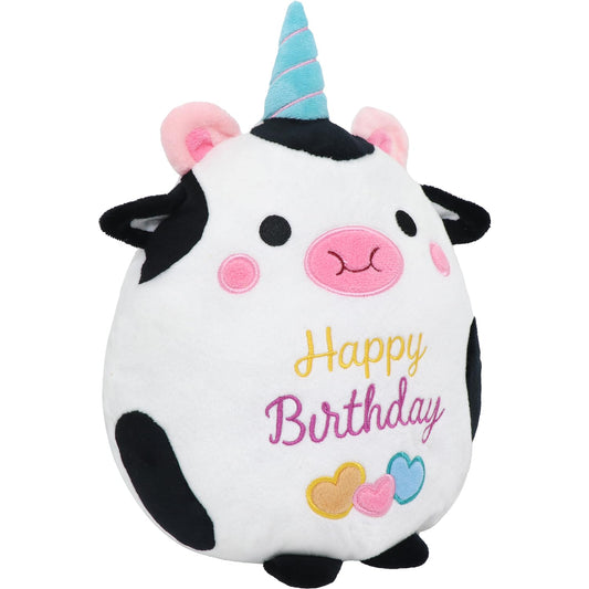 CAIYUEGG cow plush 10 inch with soft fabric for cuddling and decor.