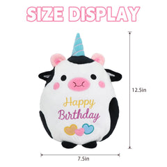 CAIYUEGG unicorn cow plush face detail enhances cuddle appeal and gift charm.