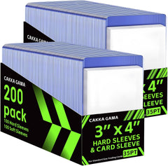 CAKKAGAMA 400-pcs card sleeves set with hard and soft protectors for everyday collection protection.