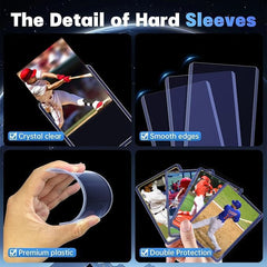 CAKKAGAMA sleeves fit baseball, MTG, Yugioh, and more standard cards.
