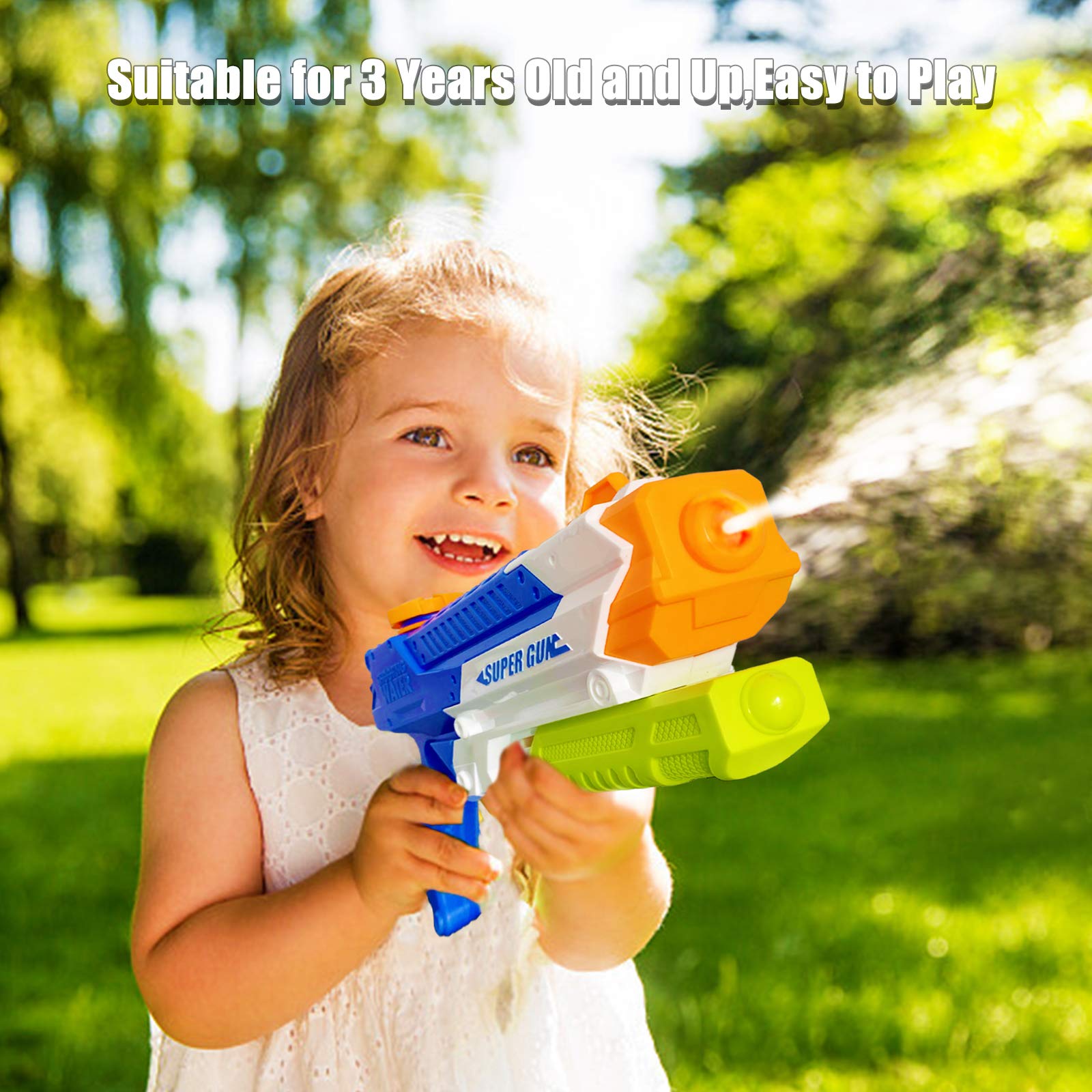 Easy-fill design speeds up refill during fun.