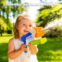 Easy-fill design speeds up refill during fun.