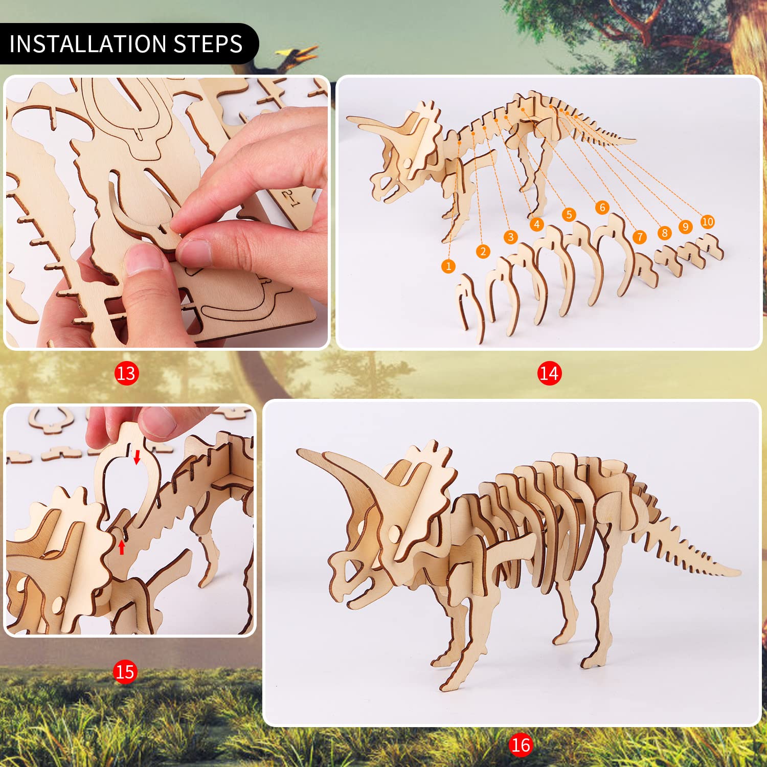 Calary dinosaur puzzle gift: great for family bonding and screen-free fun