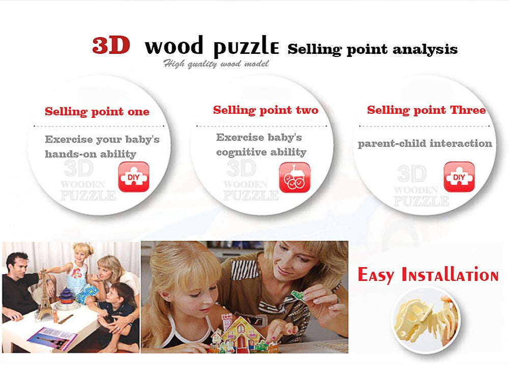 Calary puzzle kit: six unique dinosaurs for learning through play