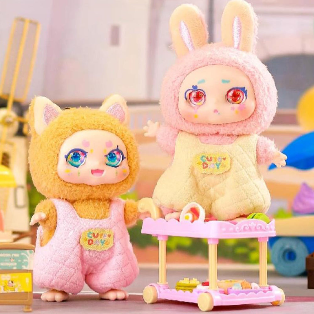 CALEMBOU Kimmon Mimon plush measures 17 cm; ideal for shelves and gifting.