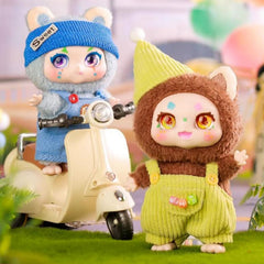 CALEMBOU Kimmon Mimon plush with detachable clothes for customizable looks.