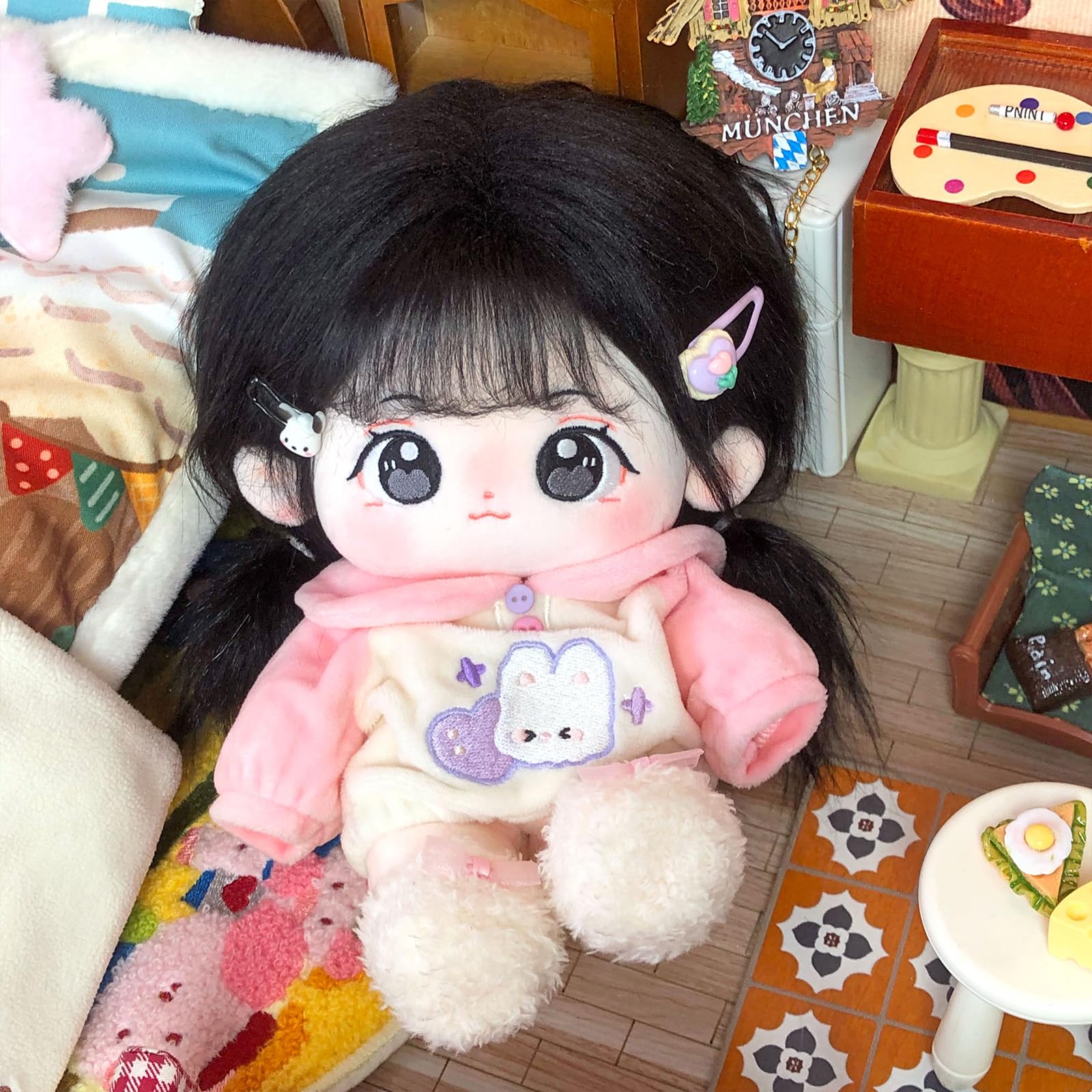 Calembo Plush Doll close-up fabric reveals soft cotton texture