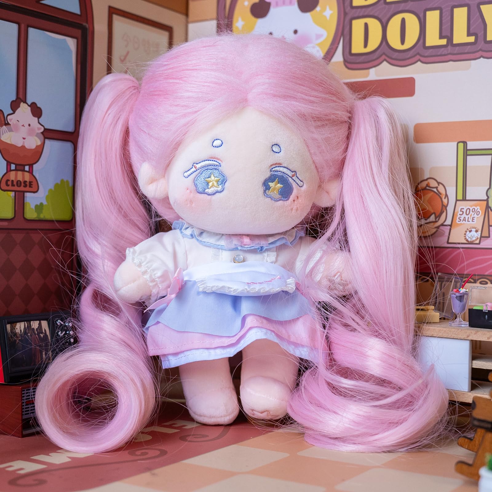 Calembou 20cm plush doll ready-to-wear outfits compatibility for creative dress-up.