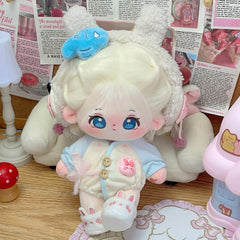CALEMBOU plush doll with dress-up clothes ready for mini fashion stories