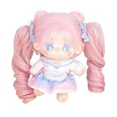 Calembou plush doll with pink hair and blue eyes, ideal for cuddling.