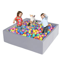 CALEPTONG foam ball pit with a large 47.2 inch square footprint for spacious toddler play.