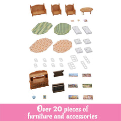 Calico Critters comfy living room armchair with replaceable fabric for fresh styles.