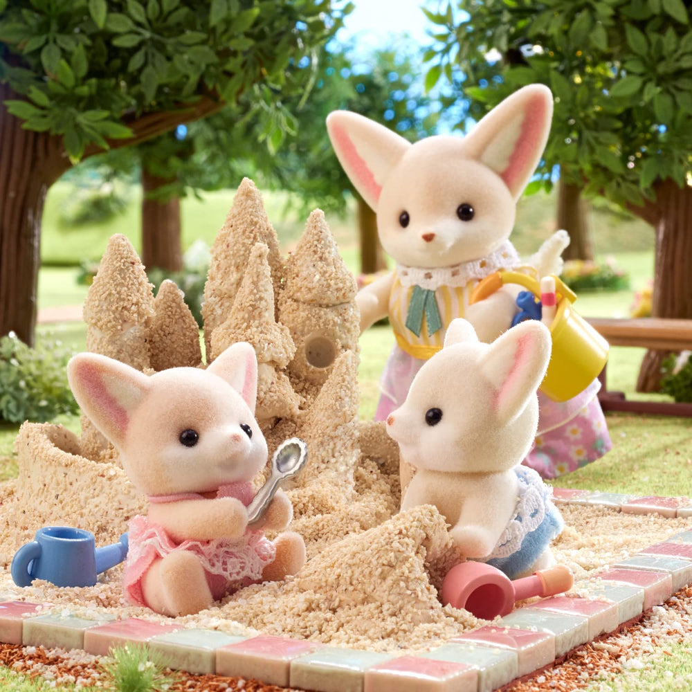 Calico Critters Fennec Fox Twins poseable heads enable varied scenes.