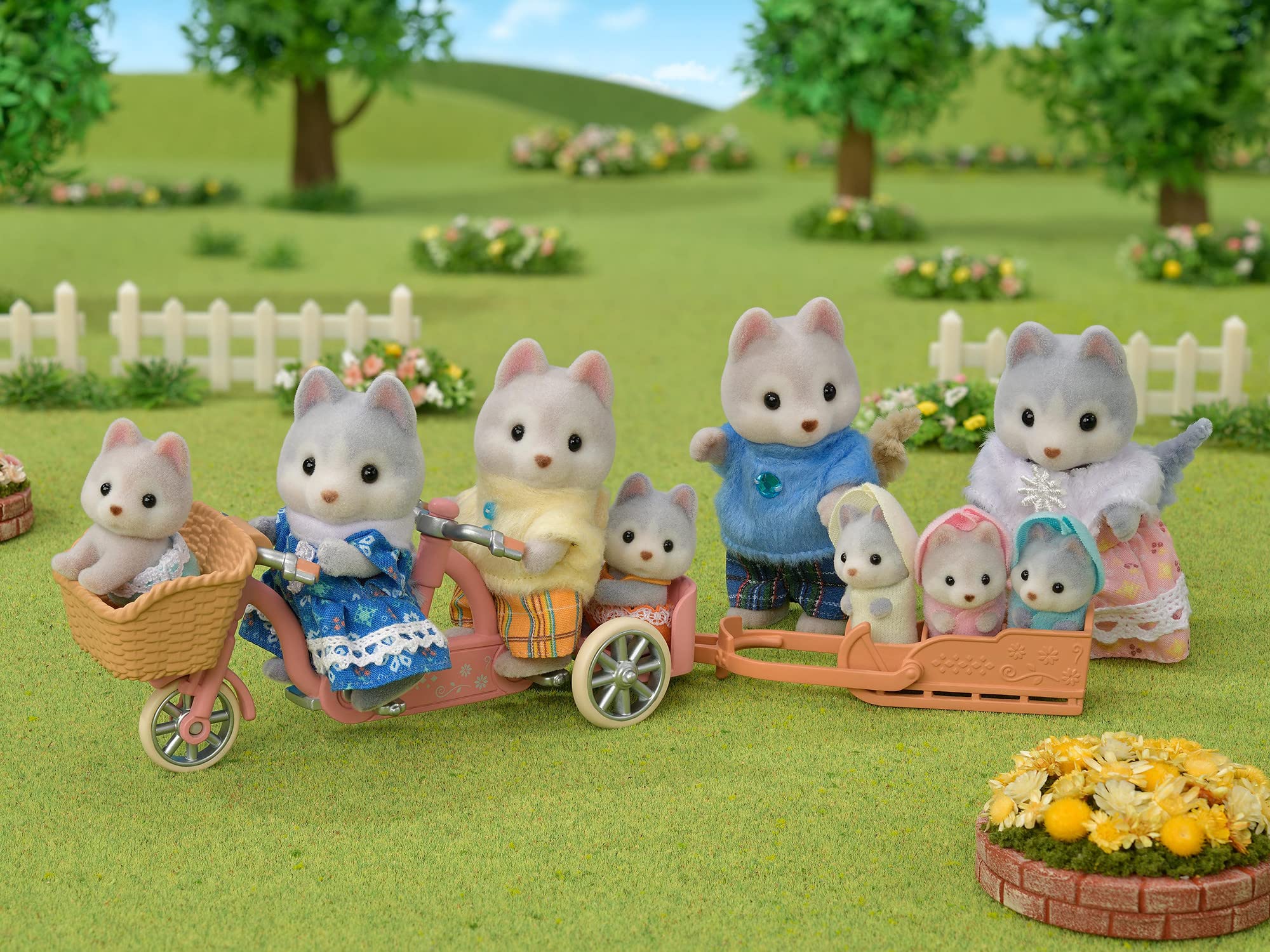 Calico Critters Hayden figure in removable clothing for collaborative storytelling.