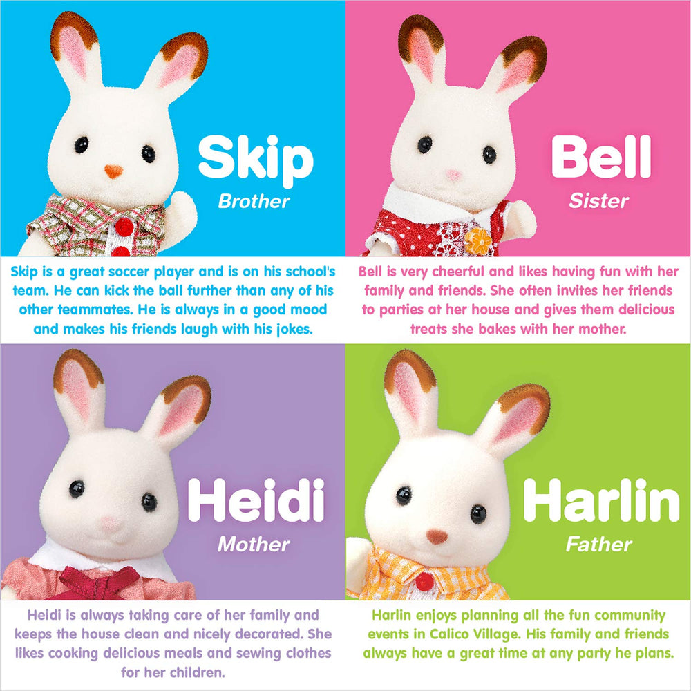 Calico Critters Hopscotch Rabbit fit with houses for play setups