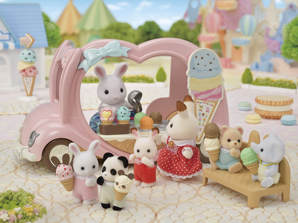 Calico Critters Ice Cream Display Case shows scoops and toppings