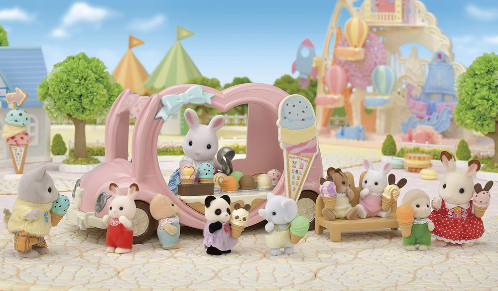 Calico Critters Ice Cream Van interior seating for four