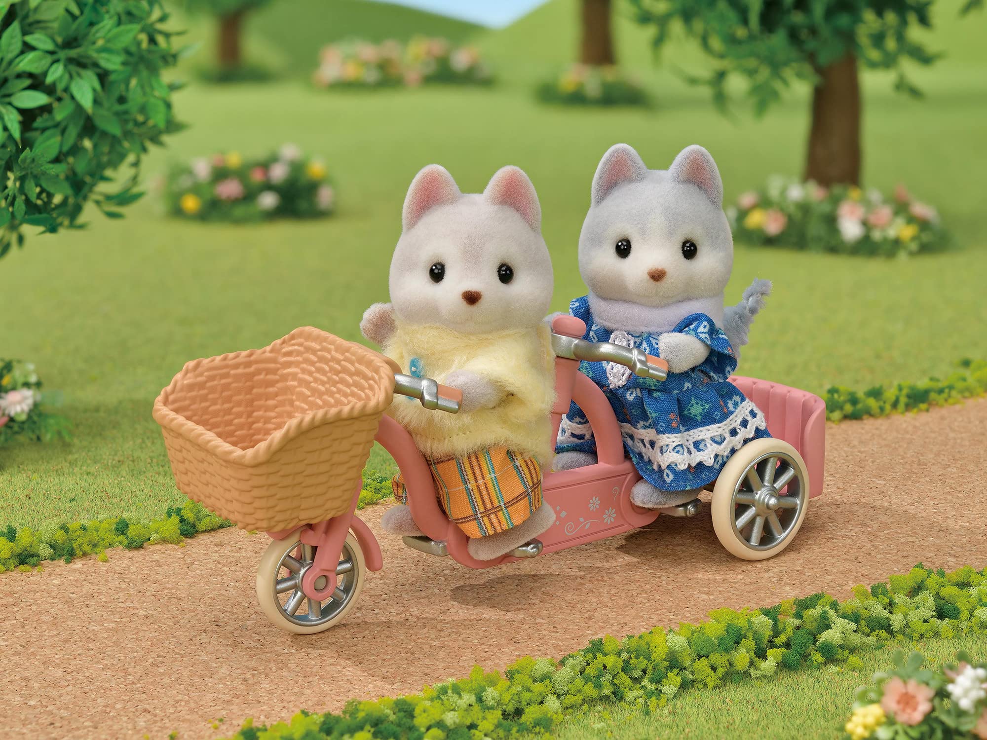 Calico Critters Pauline figure in removable clothing for easy dressing play.