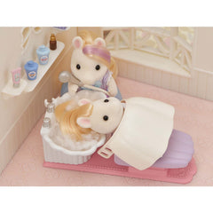 Calico Critters Pony's Stylish Hair Salon hair clips and accessories spark imagination