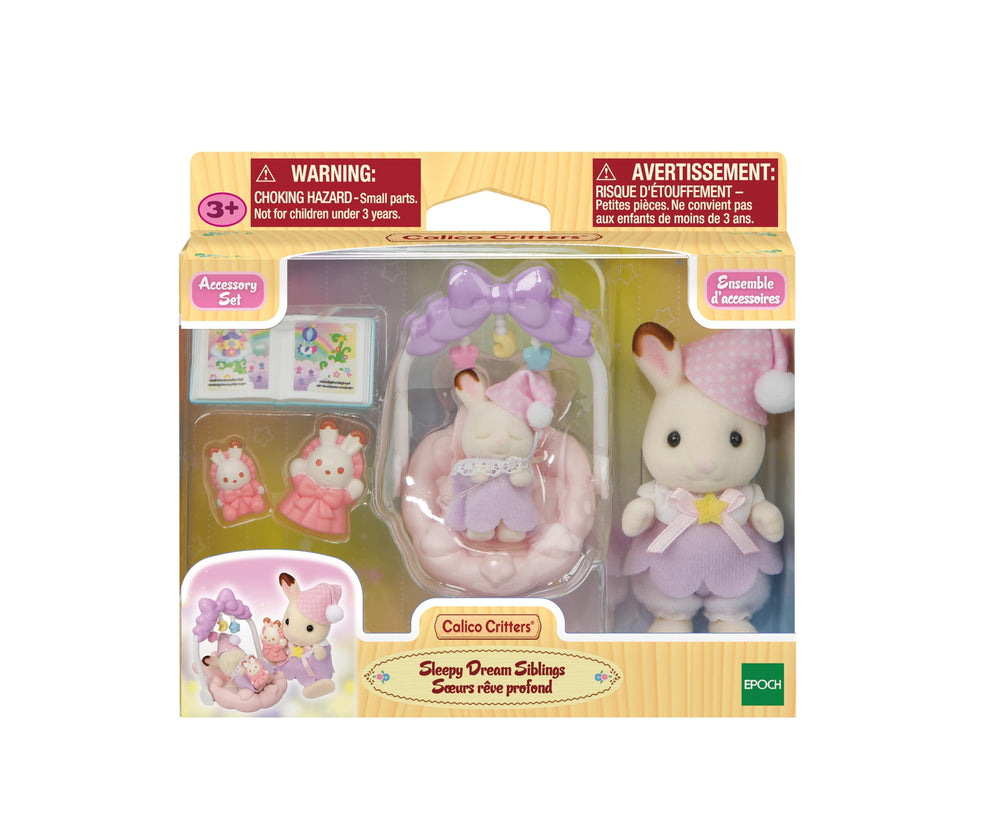 Calico Critters Sleepy Dream Siblings: Sleeping design cradled baby invites calm imaginative play.