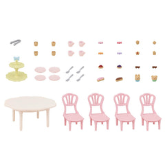 Calico Critters Sweets Party Set latte art adds charming detail to tea time