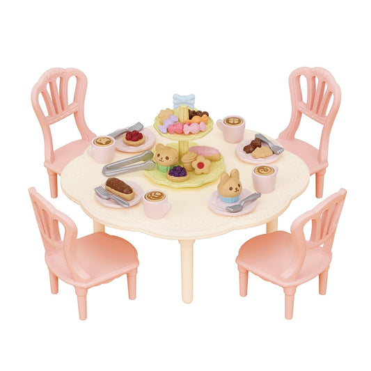 Calico Critters Sweets Party Set table and chairs for cozy pretend teatime