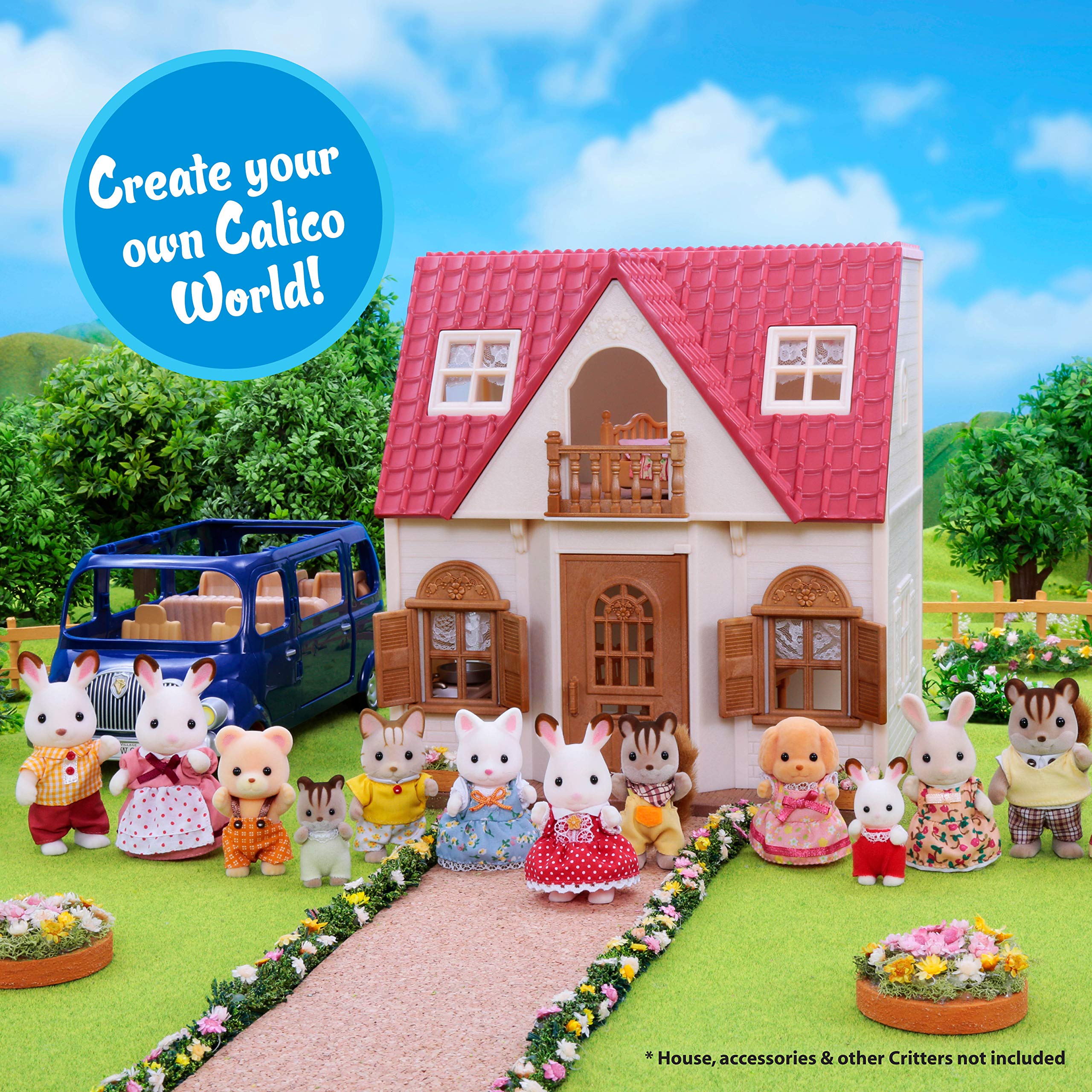 Calico Critters Walnut Squirrel Family: Jointed limbs and turning heads for dynamic poses