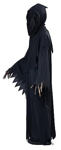 California Costumes Grim Reaper Deluxe child costume attached cape adds dramatic movement