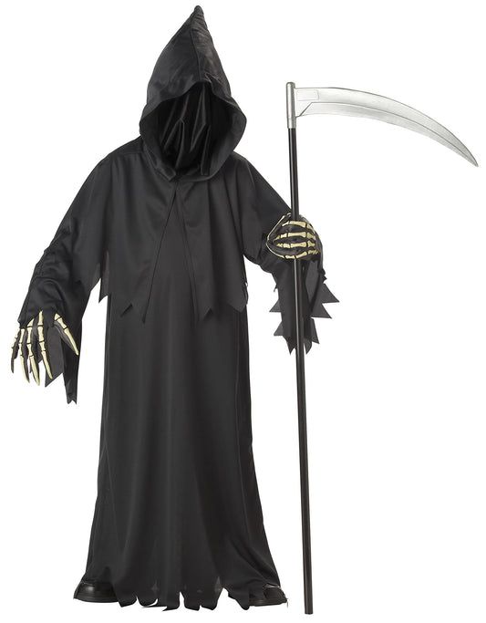 California Costumes Grim Reaper Deluxe child costume robe and hood for Halloween fun