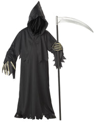 California Costumes Grim Reaper Deluxe child costume robe and hood for Halloween fun