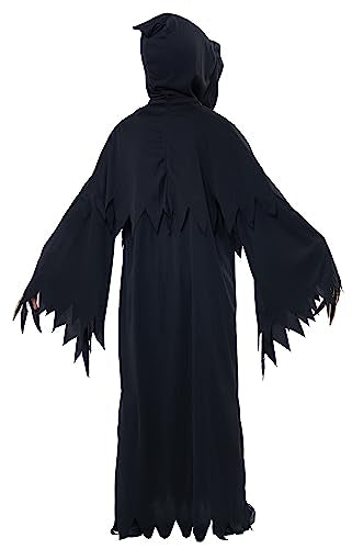 California Costumes Grim Reaper Deluxe child costume vinyl skeleton hands complete creepy look