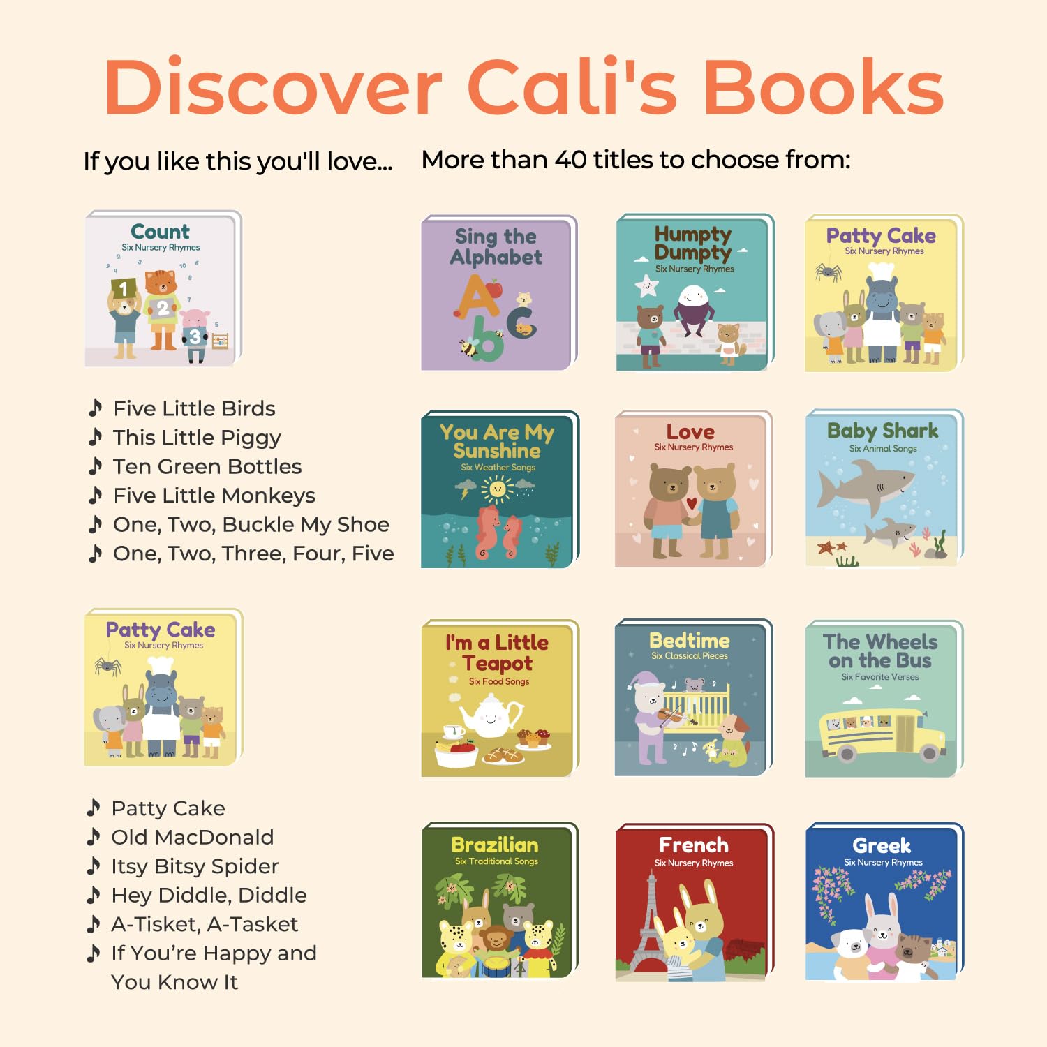 Cali's Books colors book sparks curiosity during reading and music time.